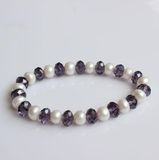 Elastic Fashion Freshwater Pearl Bracelet (EB1582)