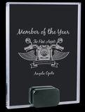 Crystal Plaque Award-Black Base