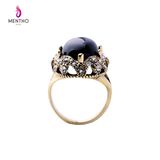 New Simple Personal Retro Inlaid Gemstone and Rhinestone Alloy Women's Ring