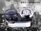 Crystal Perfume Bottle with Heart-Shaped Clock