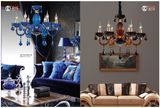 Hot Sale Blue Glass Chandelier Light
