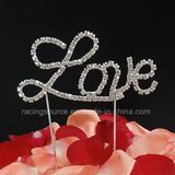Crystal Love Letter Cake Topper Rhinestone Wedding Cake Topper for Cake