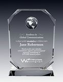 Crystal Oxford Globe Plaque Award (NU-CW819)