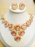 Fashion Jewelry Gold Plated Bridal Wedding Ladies Gift Jewelry Set