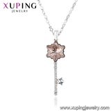 43138 Xuping Fashion Ruby Color Necklace Made with Crystals From Swarovski Key Shape Pendant