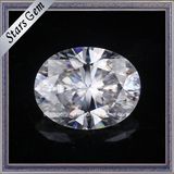 Super White Oval Ice Crushed Cut Loose Moissanite Stone