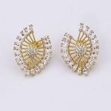 Girl's 18K Gold Plated Fancy Stud Earring Fashion Jewelry for Engagement