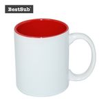 Js Coatings Sublimation Mugs 11oz Two-Tone Color Mugs - Red B11naa-02