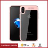 Crystal Clear Minimalist Transparent PC Back Phone Case for iPhone 8