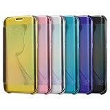 2017 New Arrival Plating Mirro Leather Phone Case for Samsung S7