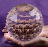 Big Size 150mm Crystal Glass Clear Faceted Ball