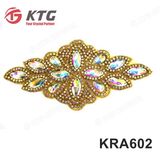 2017 New Design Big Size Bridal Embroidery Applique Rhinestone Appliques