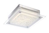 Modern 12W LED Chrome and Crystal Ceiling Lamp (LED-15108-SQ)