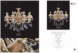 European Zinc Alloy Crystal Chandlier Light 6lamps
