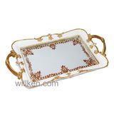 2017 New White Resin Home Decorative Mirror Tray