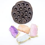 Nature Gem Semi-Precious Crystal Ore Irregular Necklace Charms Suspension Pendants