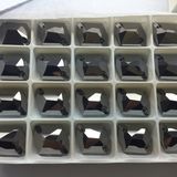Jet Hematite Sew on Flat Back Glass Stones Beads