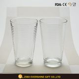 Hand Cut Embossed Pint Glass Tumbler 400ml