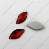 Decorative Flat Back S Shape Aquamarine Sew on Rhinestone for Wedding Dress