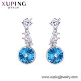 Xuping Drop Fantasy Fancy Design Earrings Saudi Gold Jewelry Crystals From Swarovski