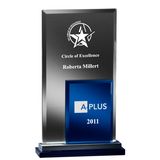Blue +Clear Crystal Combination Trophy