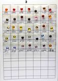 Glass Color Chart B3 Various Color for Jewelry