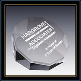 Decagon Crystal Paperweight for Office Gift