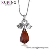 Necklace-00417 Xuping jewelry, Wing Bijouterie Sliver Color Necklace Crystals From Swarovski