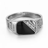 VAGULA Vintage Silver Men's Ring Fashion Male Ring
