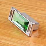 B Style 32mm Pitch Green Crystal Wood Drawer Knob