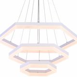 Cheap Guangzhou Modern LED Hexagonal Shape Aluminum Chandelier