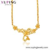 44459 Xuping Fashion Rose Gold Color Luxury Wide Necklace