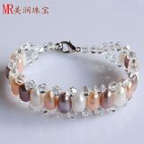 Cheap Cultured Freshwater Pearl Bracelet (EB1523-1)