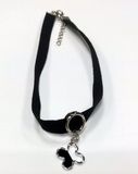 Simple Jewelry Choker Necklace with Butterfly Charm with Enamel