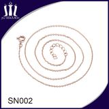 Simple Design Rose Gold 925 Sterling Silver Necklace