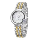 Belbi Exquisite Crystal Diamond Flower Ladies Quartz Gift Wristwatches Casual Roman Word for Women for Love Wift Mother and Gril Firend