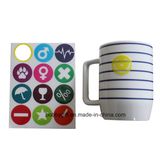 Cartoon Design Silicone Cup Sticker with Pet Printing