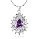 Latest Rhinestone Alloy Costume 18K Gold Plated Zircon Necklace