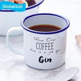 Plain White 13oz Enamel Tin Mug for Printing Sublimation