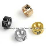 Plain Metal Logo Engraving Beads Custom Jewelry