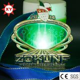 Medal Factory Price LED Flashlight Gold Medal with Crystal