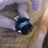 30mm Black Crystal Ceramic Dresser Pull Knob Without Lock