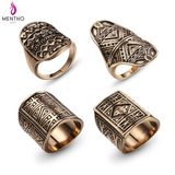 New Fashion European and American Statement Retro Ethnic Alloy Ring Set