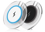 Crystal Round Wireless Charger Lightning Symbol Power Wireless Charging Pad