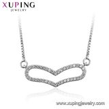 44477 Fashion Elegant CZ Crystal Rhodium Color Imitation Jewelry Pendant Necklace