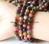 Multi Color Tourmaline Beaded Bracelet