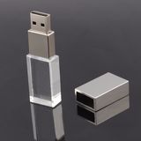 Crystal USB Flash Drive Pen Drive 4GB 8GB 16GB 32GB Pendrive Red/Blue/Green LED Light