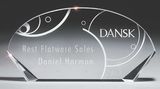 Transparent Oval Crystal Medal