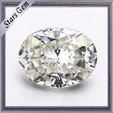 Near White Oval Shape Moissanite Stone for Wedding Ring