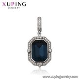 32908 Xuping Silver Color Saudi White Gold Pendants Crystals From Swarovski